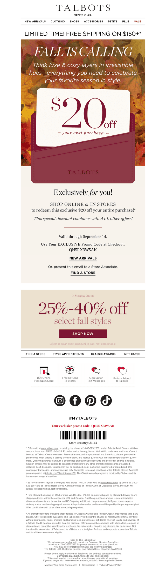 💰 Your $20 off spending money is inside!