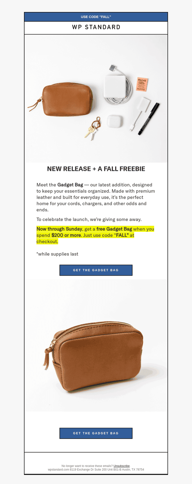 Introducing the Gadget Bag – Yours Free with Purchase