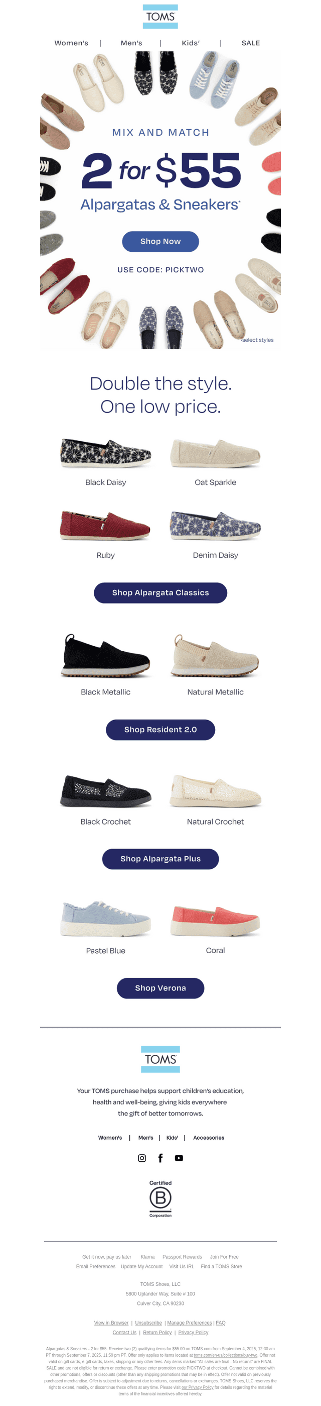 Alps & Sneakers, Now 2 for Just $55!
