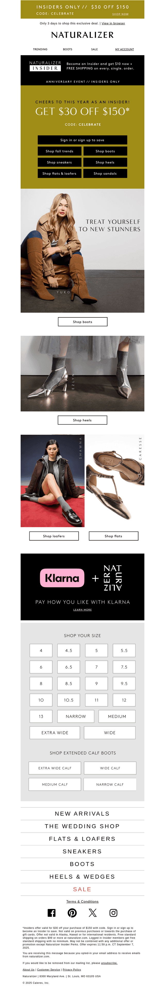 Naturalizer email from Fri, Sep 5, 2025