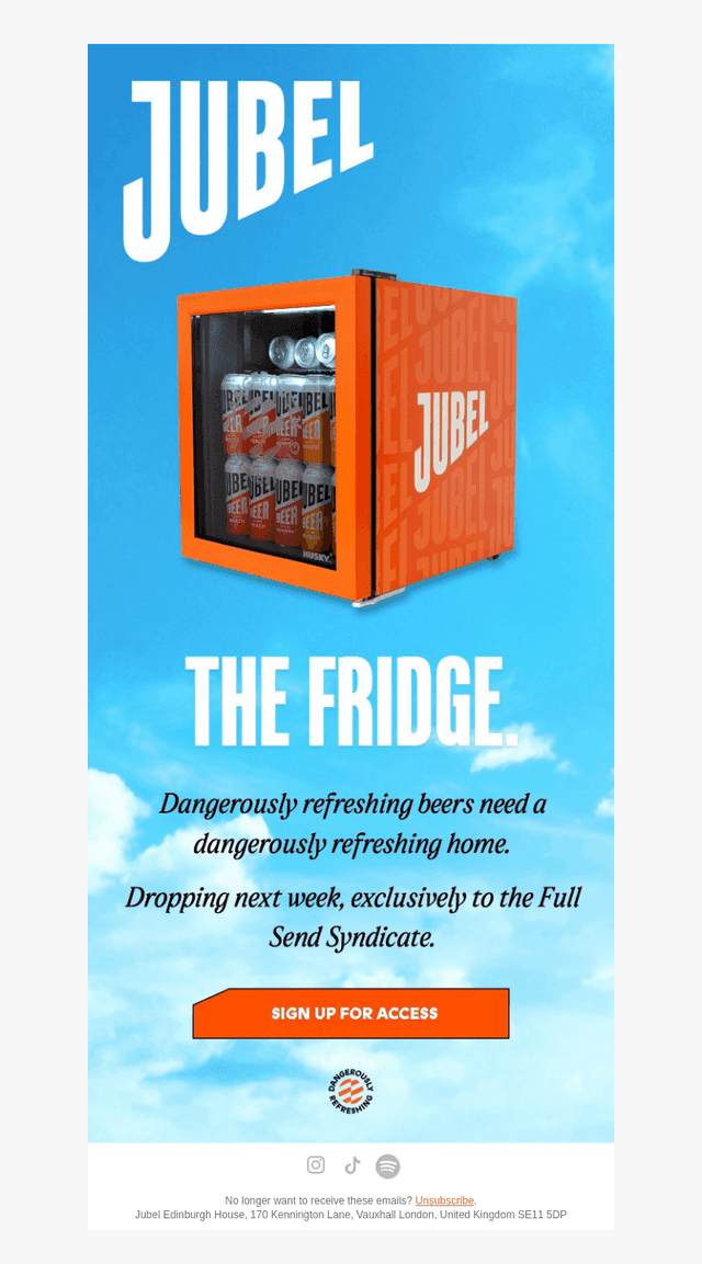 A dangerously refreshing home for your beer.