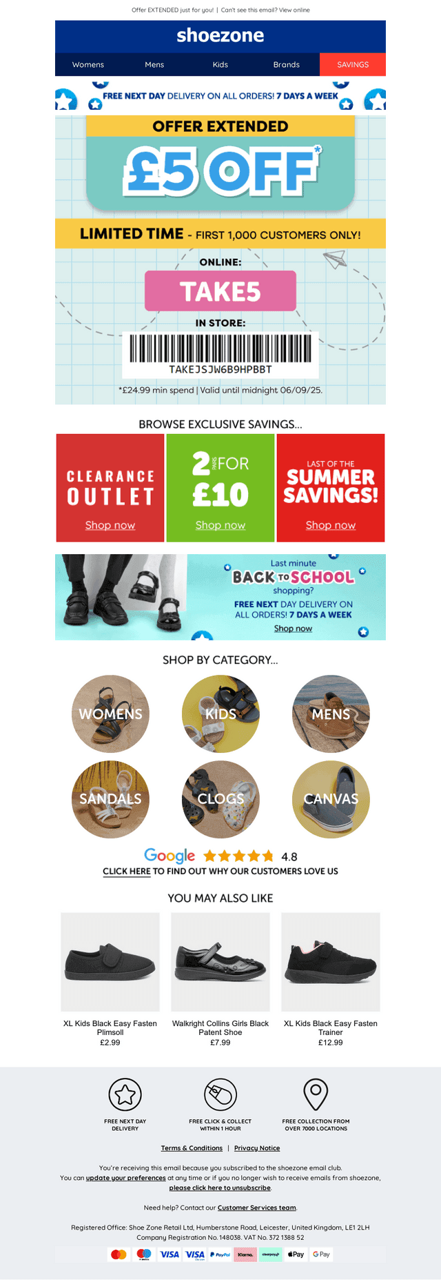 Sorry we’ve been offline…grab £5 off today!