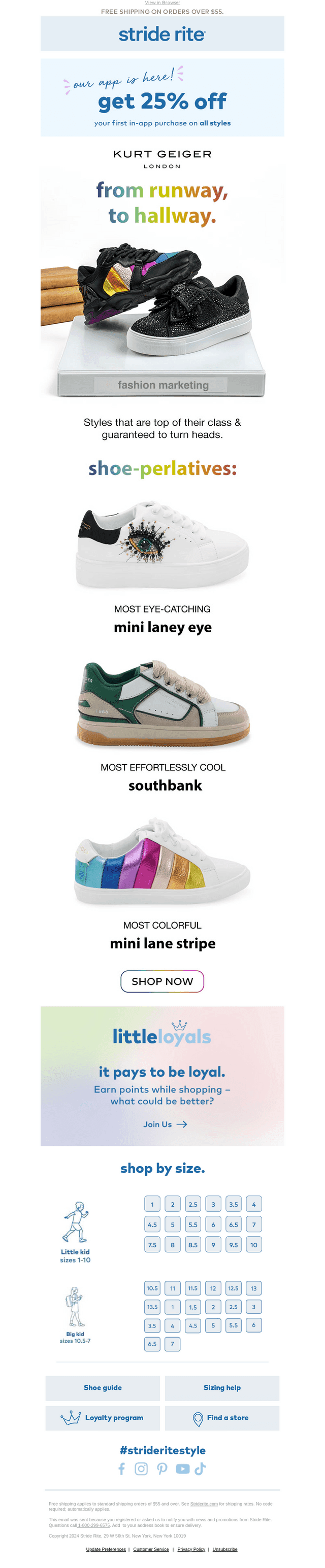Stride Rite email from Fri, Sep 5, 2025