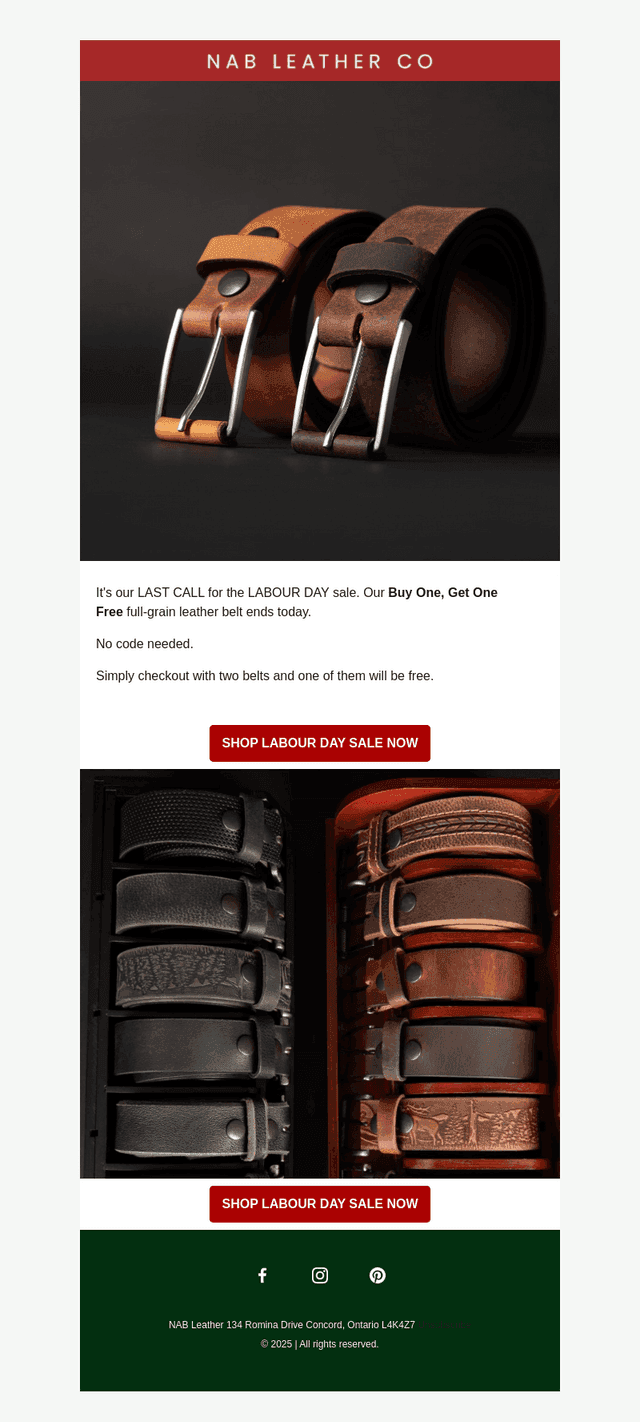 Labour Day Sale Ends Today!