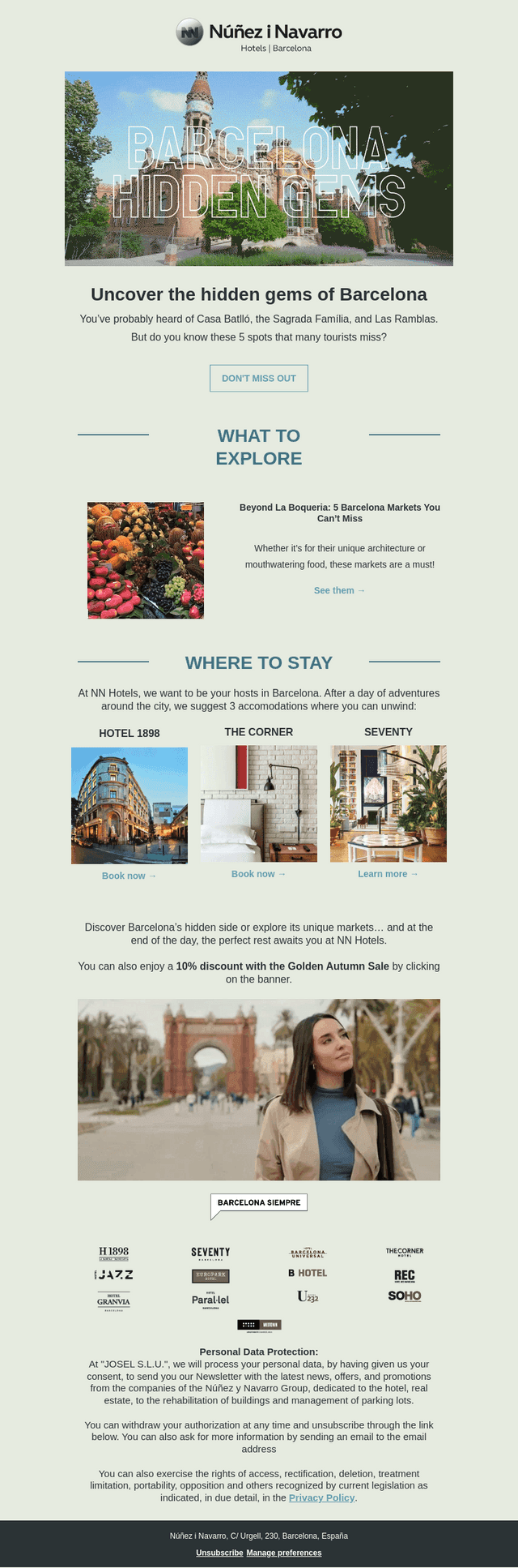 NAoAez i Navarro Hotels email from Fri, Sep 5, 2025