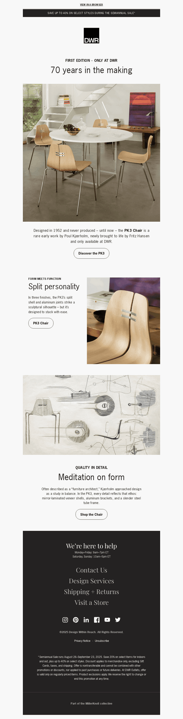 A chair 70 years in the making