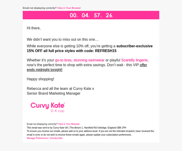 Don't miss: 15% OFF