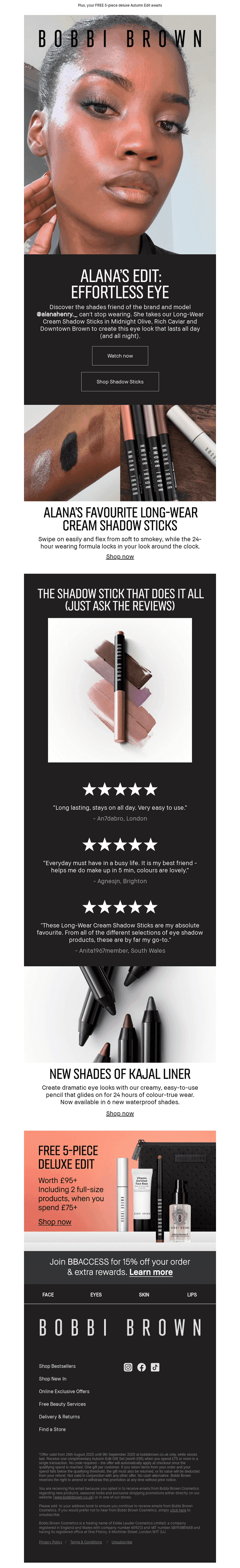 Bobbi Brown Cosmetics email from Sat, Sep 6, 2025