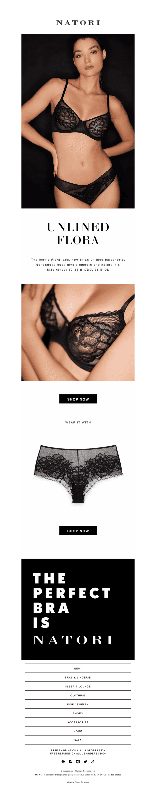 The Iconic Flora Lace, Now Unlined