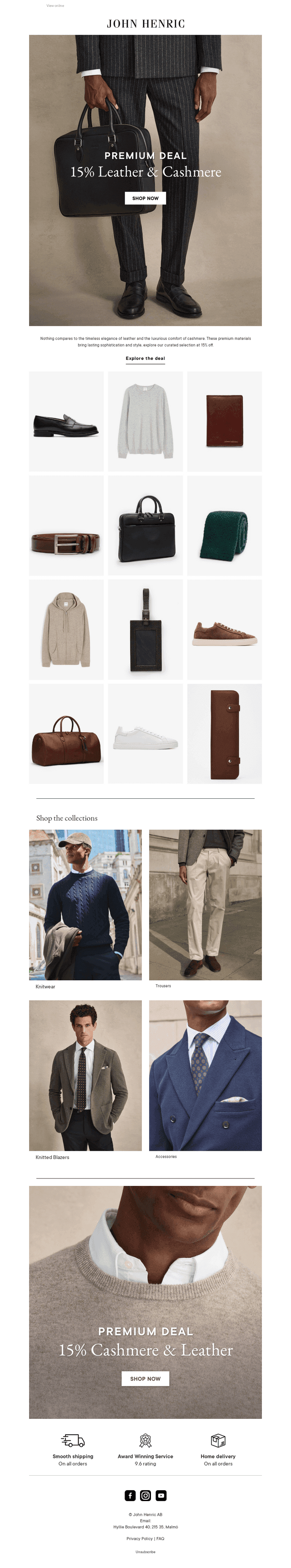 Deal 15% Cashmere & Leather