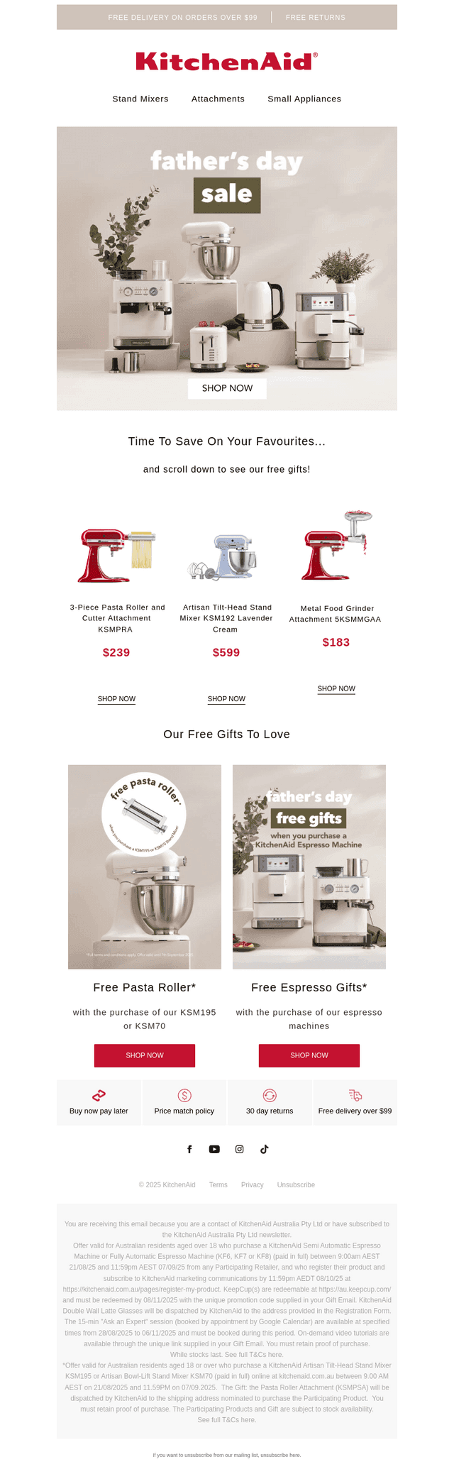 KitchenAid Australia & New Zealand email from Sat, Sep 6, 2025