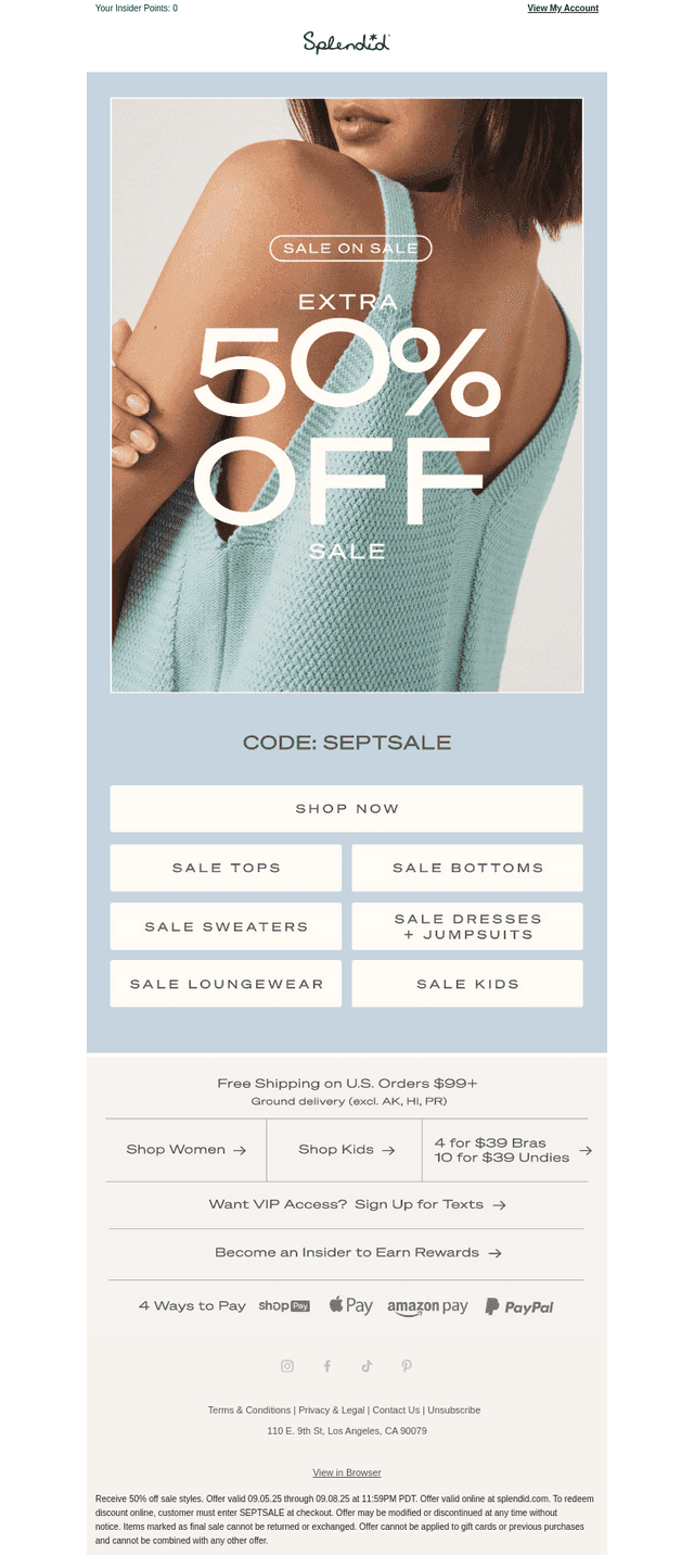 Extra 50% Off All Sale Categories 🛍️