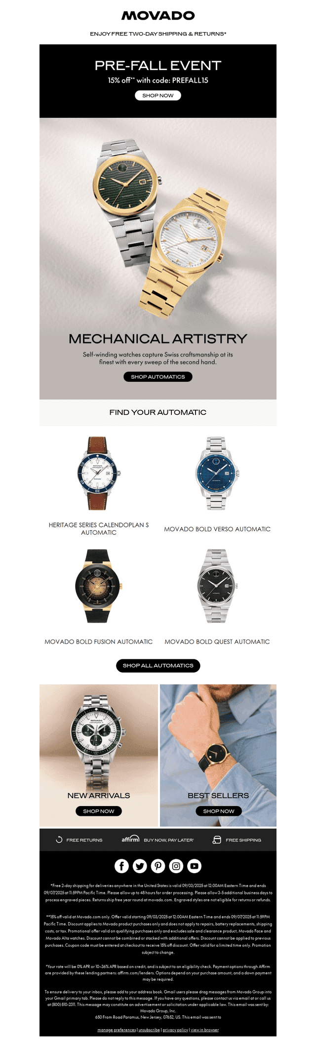 Enjoy 15% off in our Pre-Fall Event