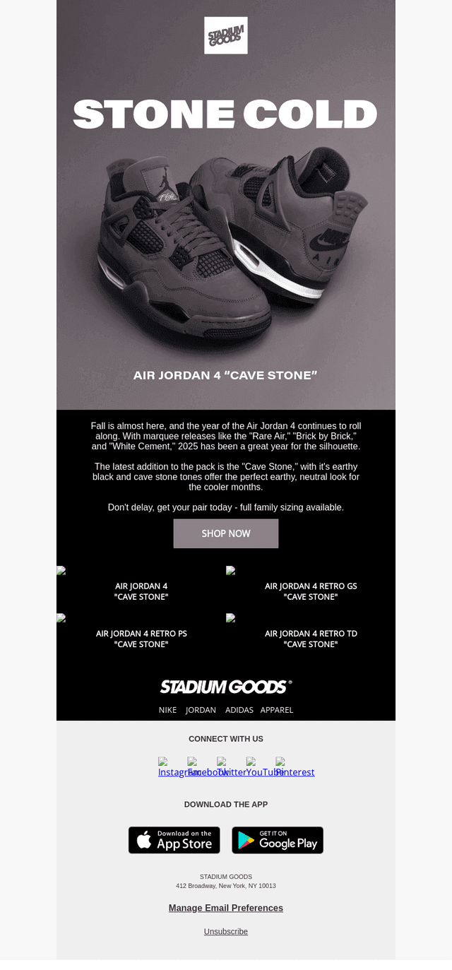 Just Dropped: AJ4 "Cave Stone"