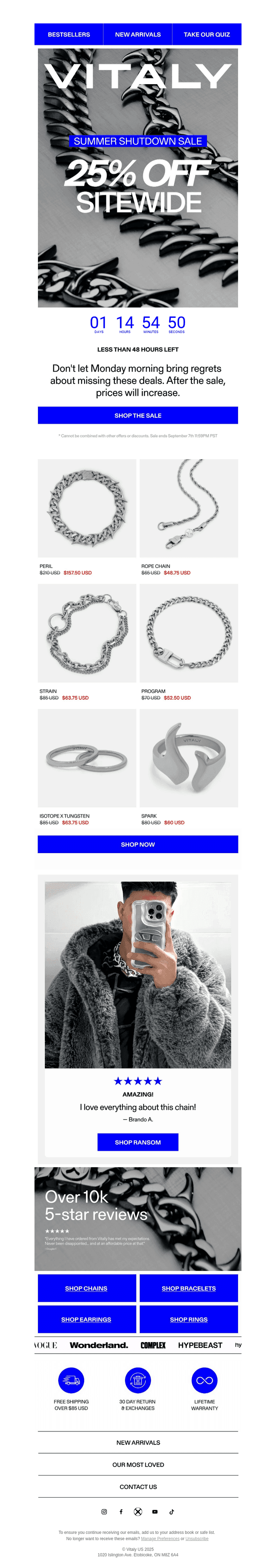 48 HOURS TO SAVE 25%
