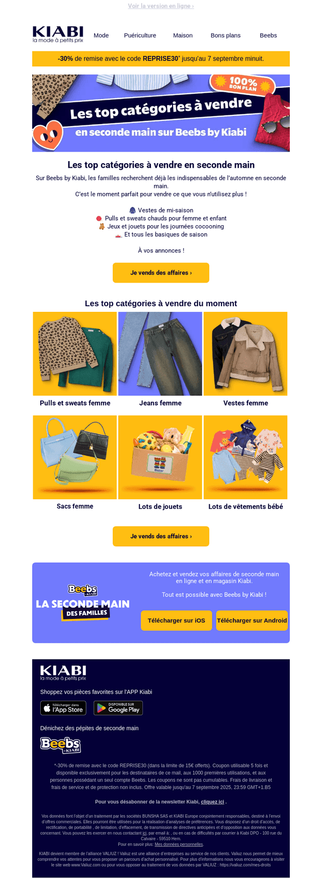 Seconde main : l’automne se vend bien !