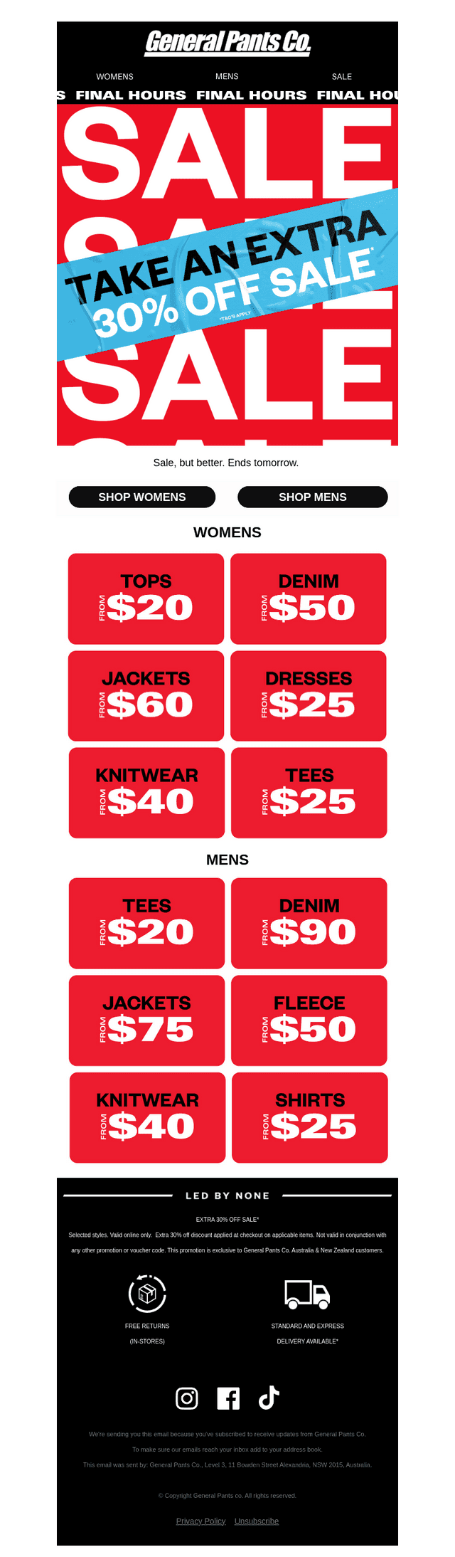 Double discount: EXTRA 30% OFF SALE*