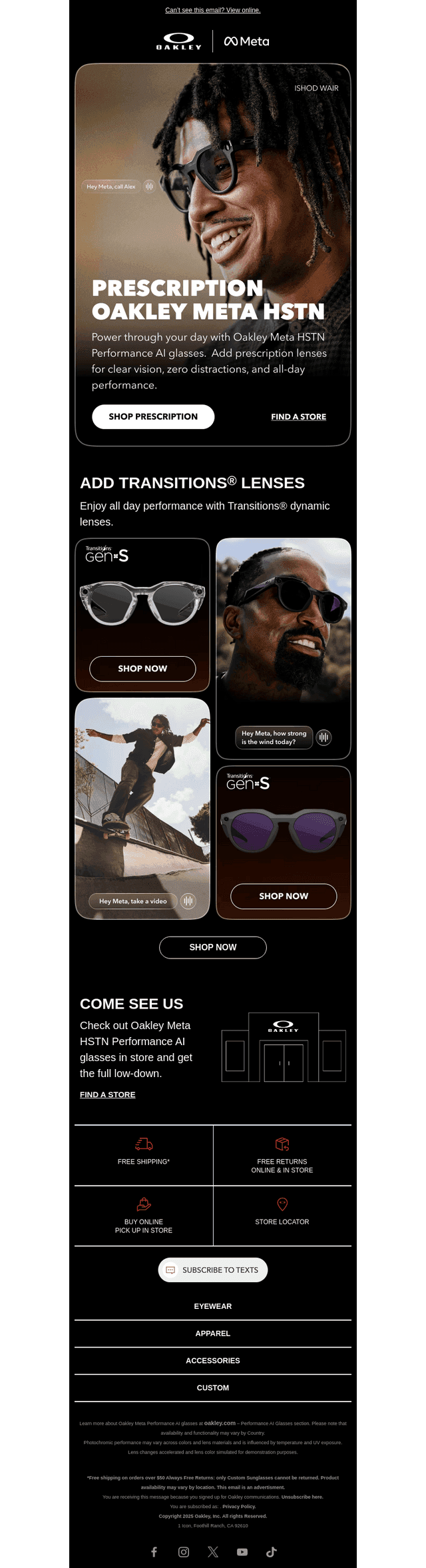 Prescription Performance AI Glasses