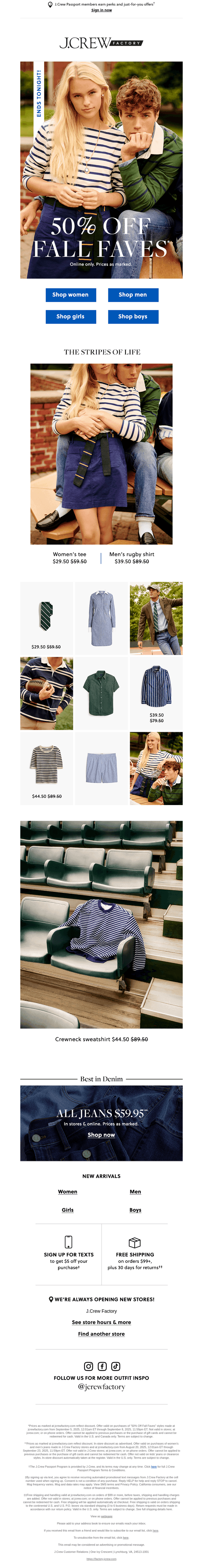 Ends tonight: 50% off fall faves (!!)