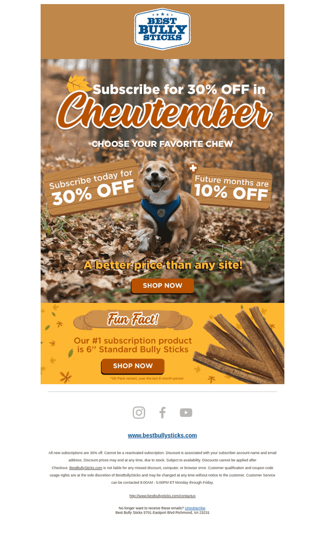 30% OFF for Chewtember is here 🍁