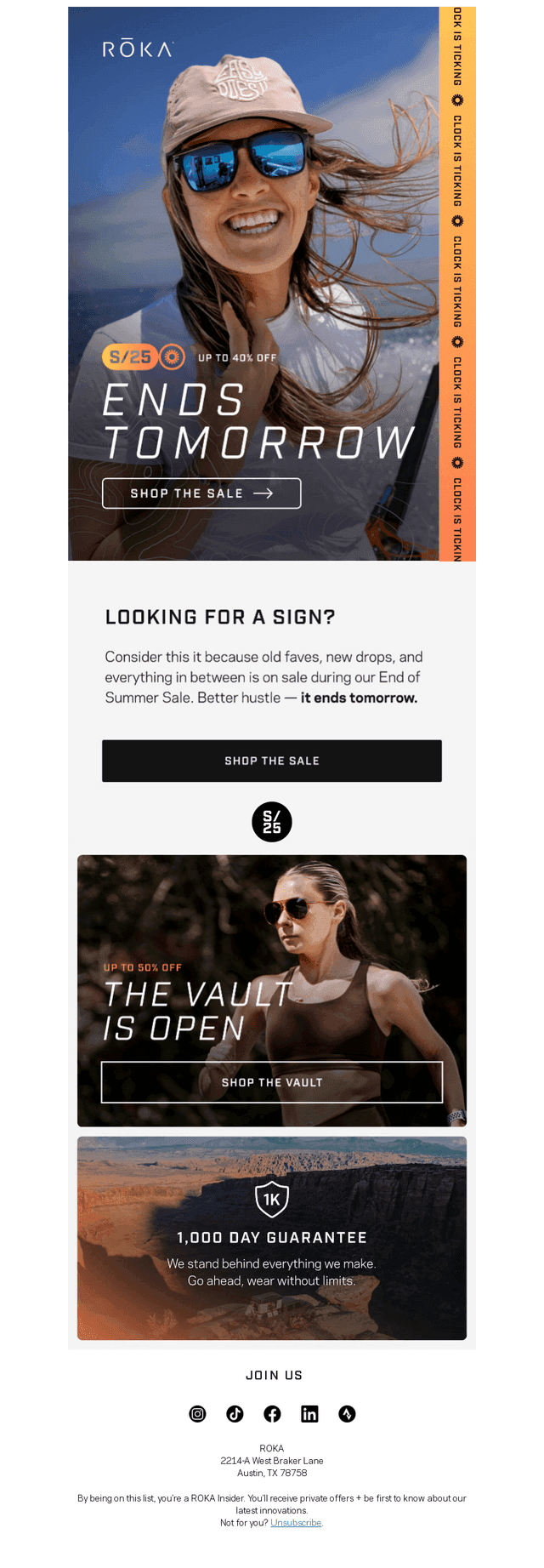Roka Sports email from Mon, Sep 8, 2025
