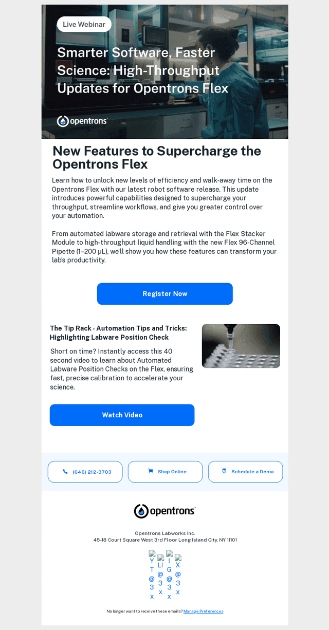 Upcoming Webinar: High-Throughput Updates for Opentrons Flex