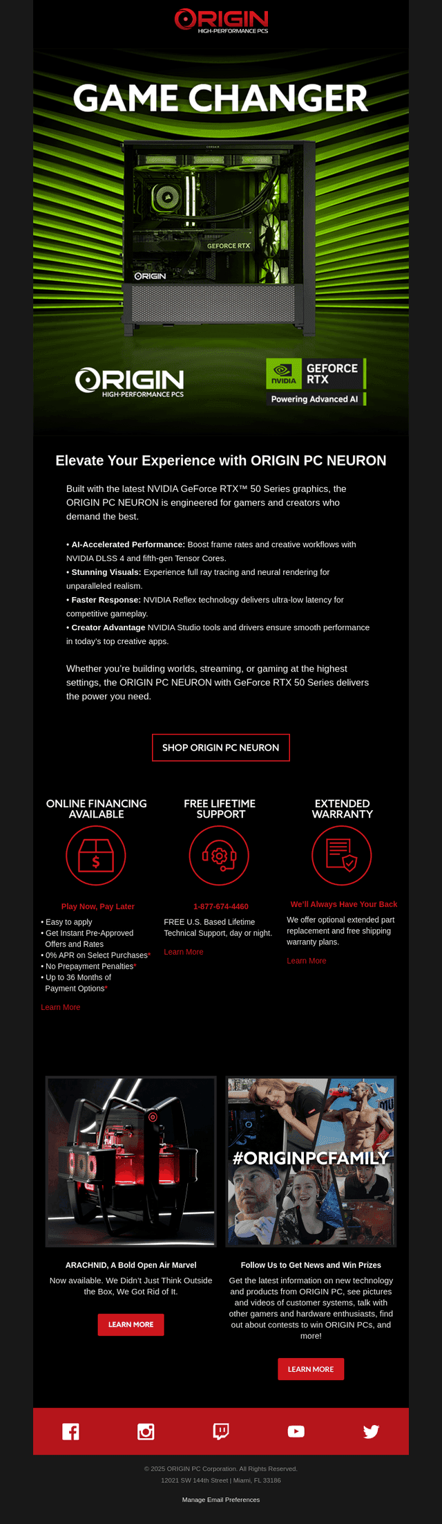 Power Your Play and Creativity with ORIGIN PC NEURON