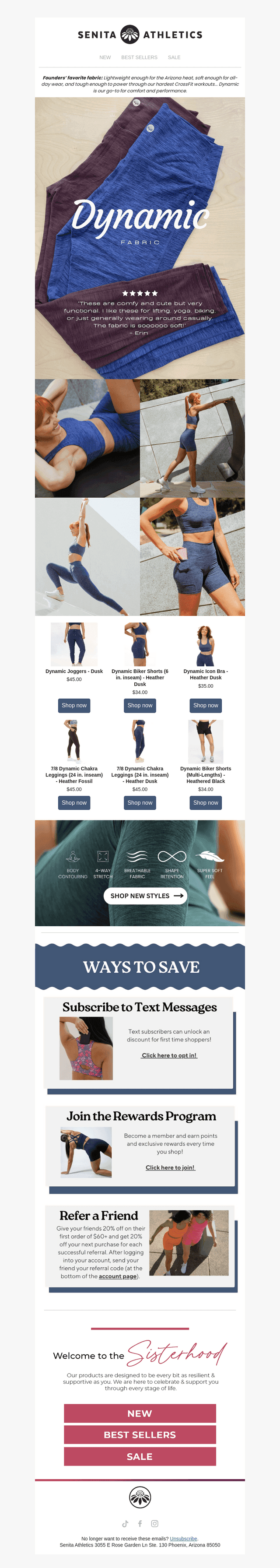 Dynamic Fabric: Flattering, functional, unstoppable.