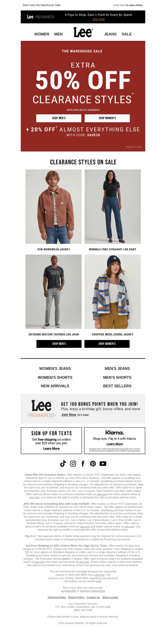 ALL Clearance – Extra 50% Off