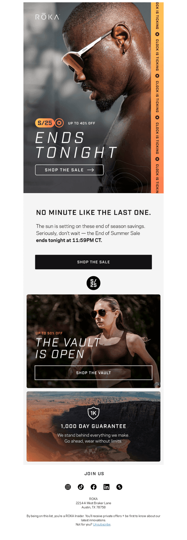 Roka Sports email from Tue, Sep 9, 2025