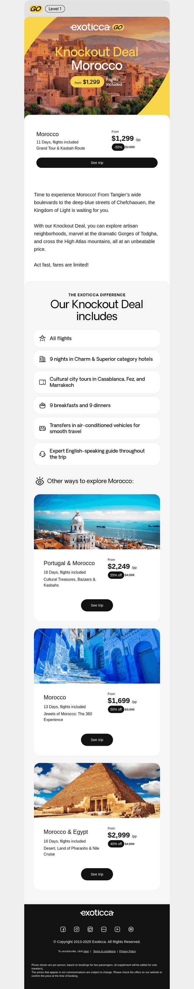 Knockout Deal: Morocco from $1,299 🥊💥