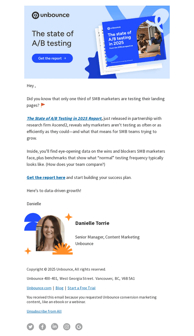 SMB marketers: your A/B testing research report is here 🚀