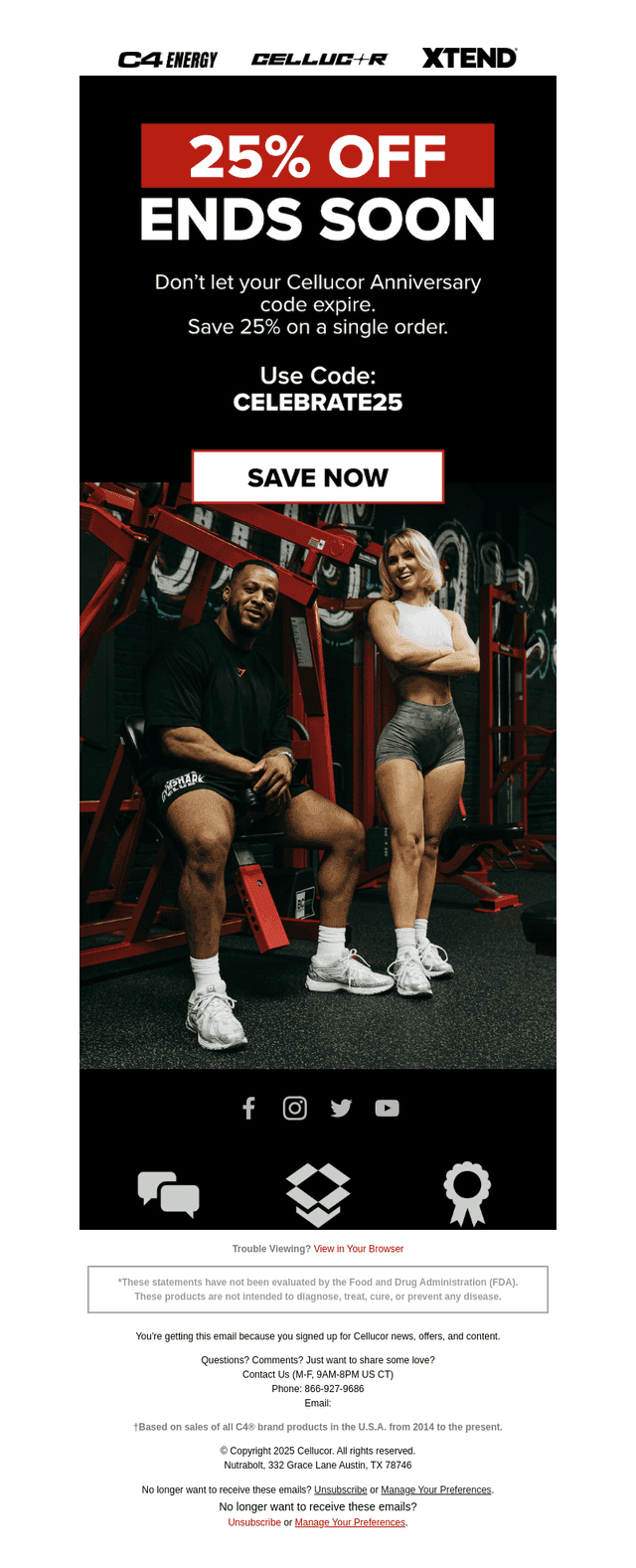 Cellucor email from Wed, Sep 10, 2025