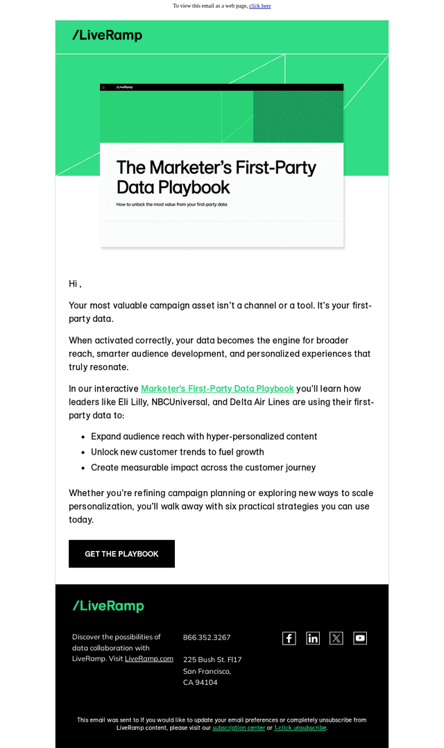 LiveRamp email from Wed, Sep 10, 2025