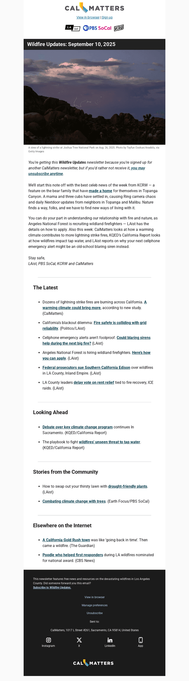 Wildfire Updates: September 10, 2025