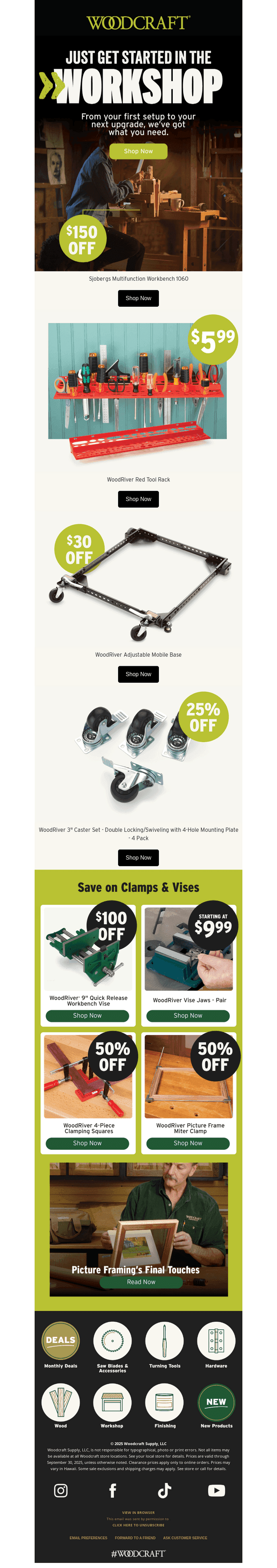 Woodcraft email from Thu, Sep 11, 2025