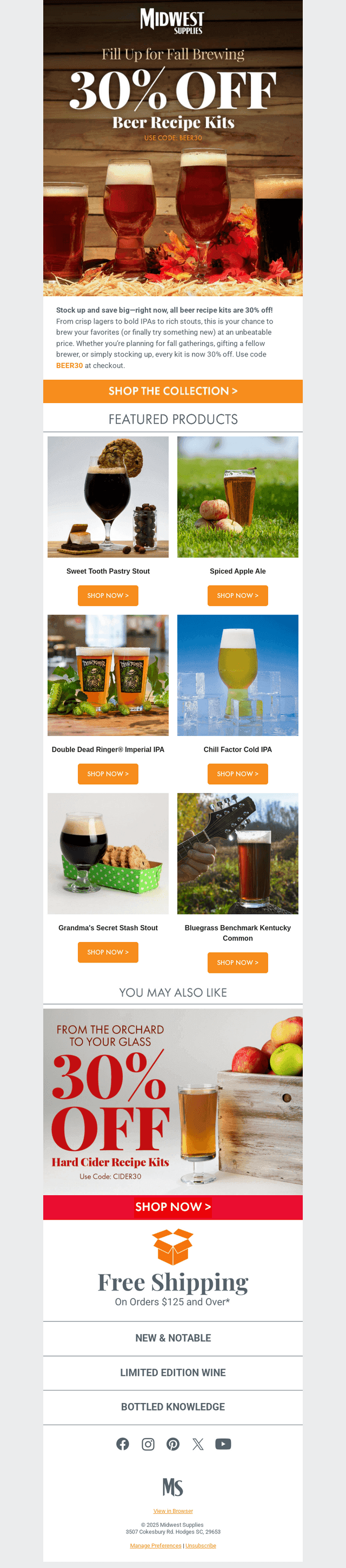 Save 30% on Your Next Brew!