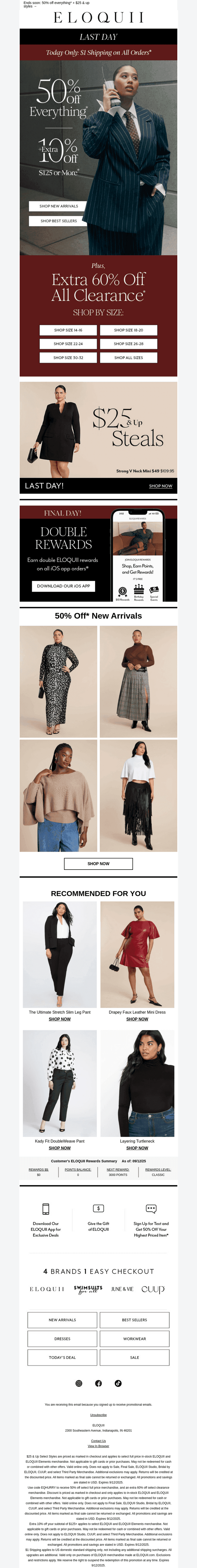Eloquii email from Fri, Sep 12, 2025