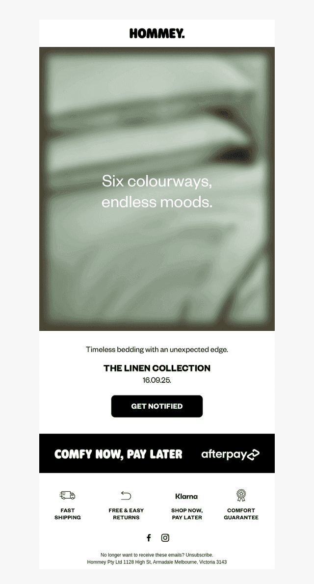 Soft linen, bold colours.