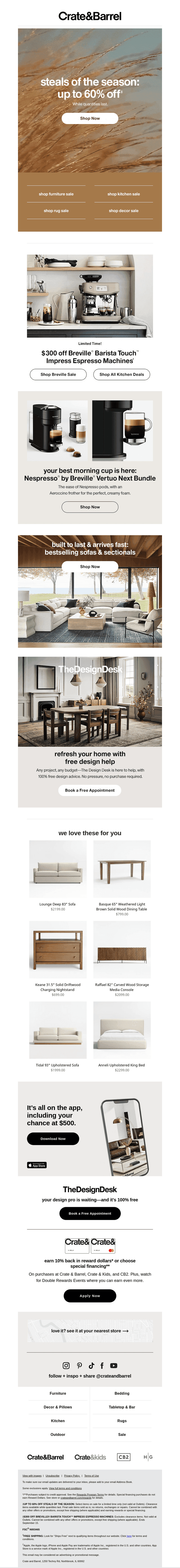Refresh your space with up to 60% off
