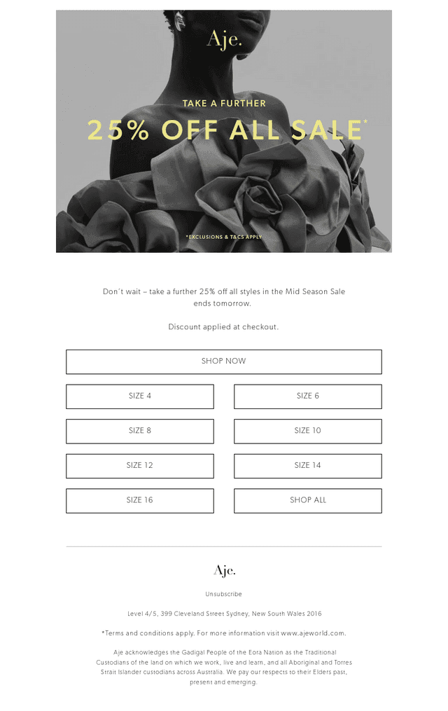 25% Off All Sale* Ends Tomorrow