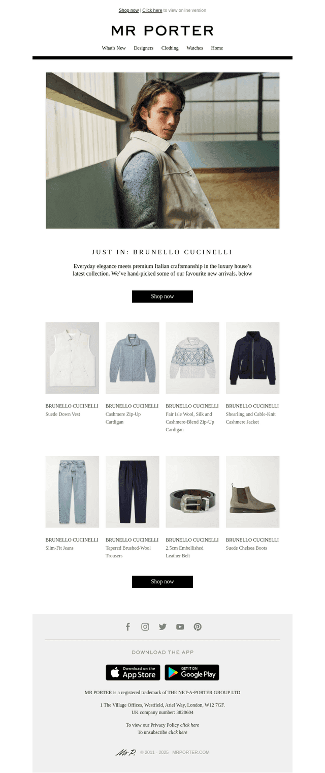 Introducing Brunello Cucinelli’s new collection