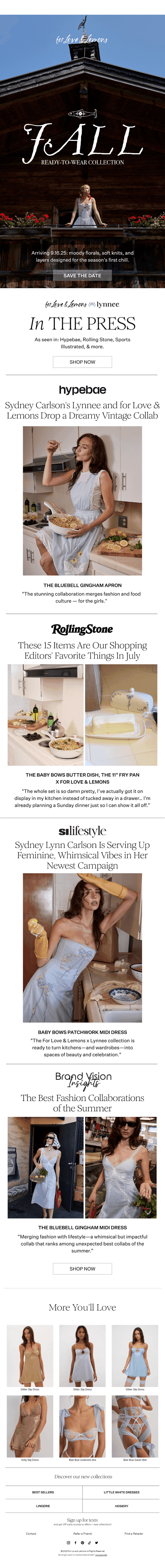 For Love & Lemons email from Sun, Sep 14, 2025