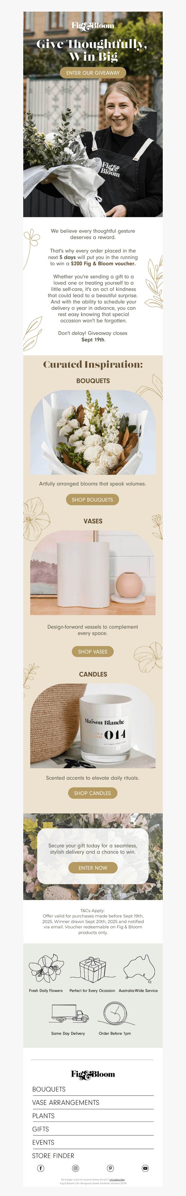 Fig & Bloom email from Sun, Sep 14, 2025