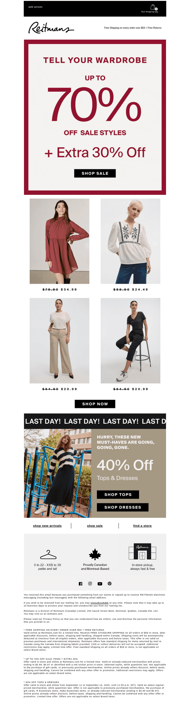 Right NOW: Up to 70% + EXTRA 30% off
