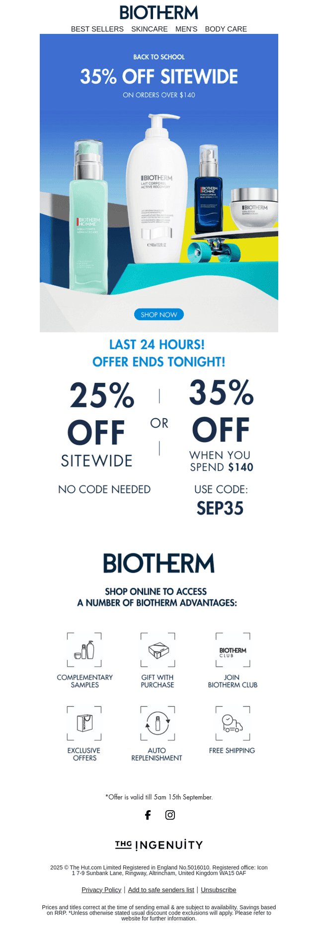 Last Chance For 35% Off 💙