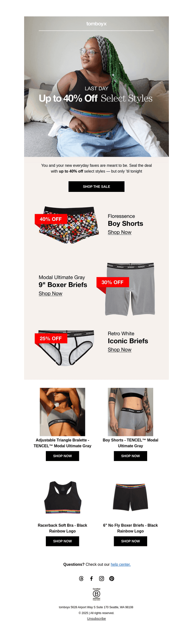 Last day for 40% Off