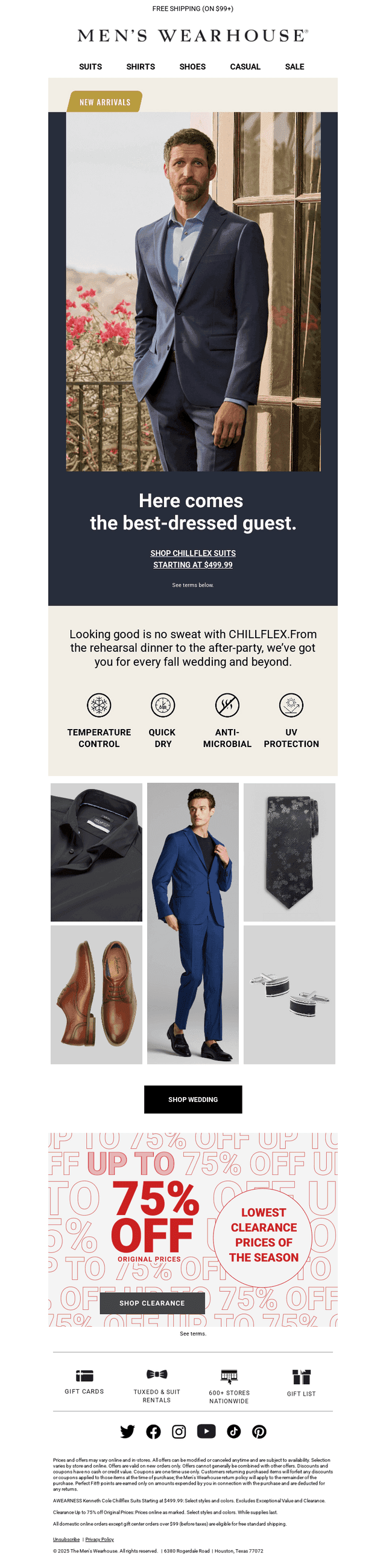 Men's Wearhouse email from Mon, Sep 15, 2025
