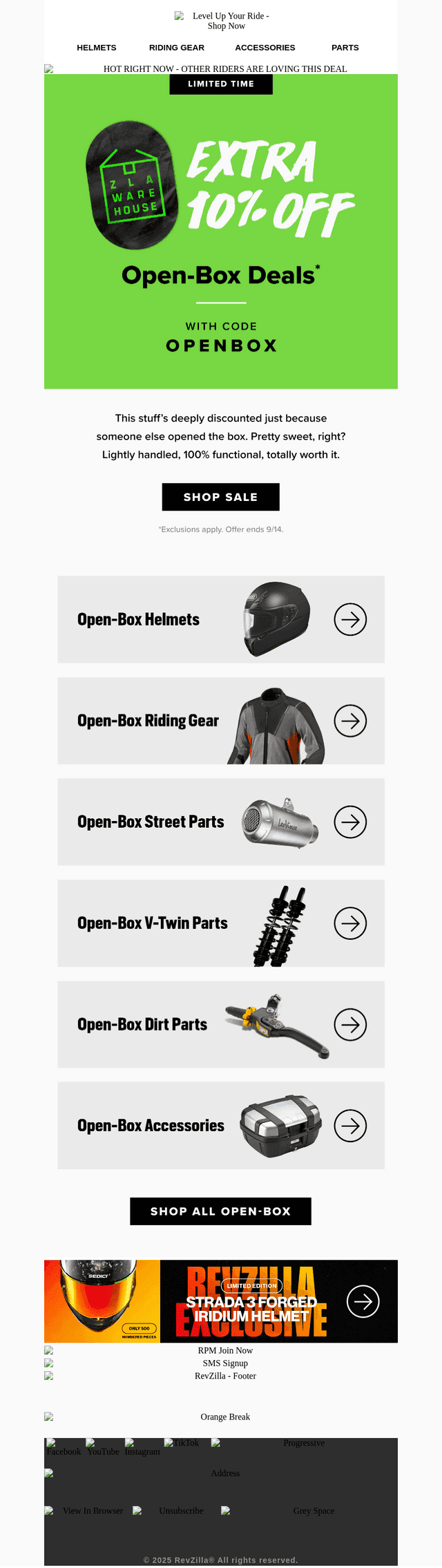 LAST CHANCE – Extra 10% OFF Open Box Gear!