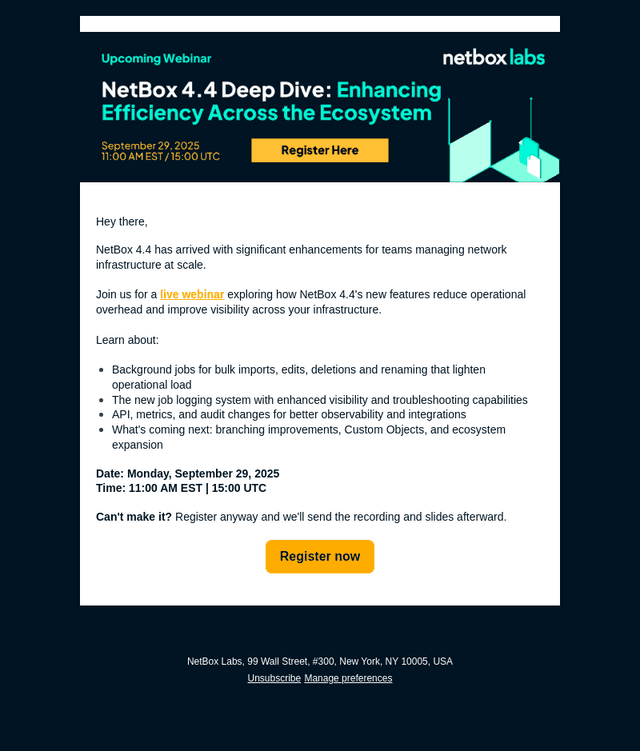 [Webinar] What's New in NetBox 4.4